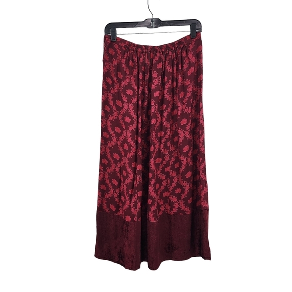 April Cornell Women's Floral Contrast Rayon Hem Skirt - M - Picture 5 of 5